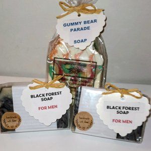 BLACK FOREST SOAP FOR MEN & GUMMY BEAR PARADE SOAP FOR KIDS